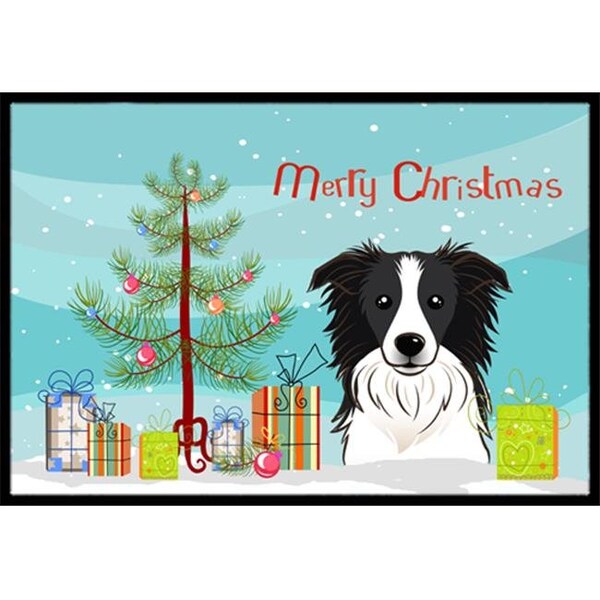 Carolines Treasures BB1613MAT Christmas Tree & Border Collie Indoor or Outdoor Mat; 18 x 27 BB1613MAT - main